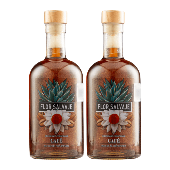 Duo Pack Licor De Agave Flor Salvaje Café 750 Ml Flor Salvaje Licor de Agave