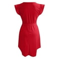 thumbnail image 5 of JIAYUE Summer Girls Dresses Solid Color Sleeveless Round Neck A-Line Mid Length Elegant Ruffled Dress For Kids Stylish Casual Wear, 5 of 5