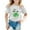 White, variant on Easter Saint Patrick's Day Cute Round Neck Short Sleeve Tee for Girls Summer Casual T-Shirt Size:10-11 Years