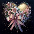 thumbnail image 1 of Pintura de diamante 5D DIY taladro redondo completo flor amor kit decoración del hogar arte 40x40 cm, 1 of 9