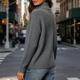 thumbnail image 5 of Maean Womens Quarter Zip Sweater V Neck Collared Long Sleeve Knit Sweaters Casual Loose Pullover Tops, 5 of 7