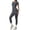 D8/Dark Gray, variant on Afdoent Workout Sets For Women Solid Color Breathable Yoga Workout Running Gym Fitness Short Sleeve High Waisted Leggings 2 Piece Outfit Fashion Clothes