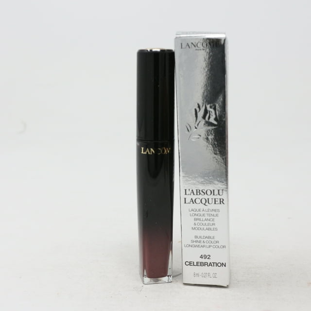Lancome L'absolu Lacquer Longwear Lip Gloss 0.27oz 492 Celebration New With Box