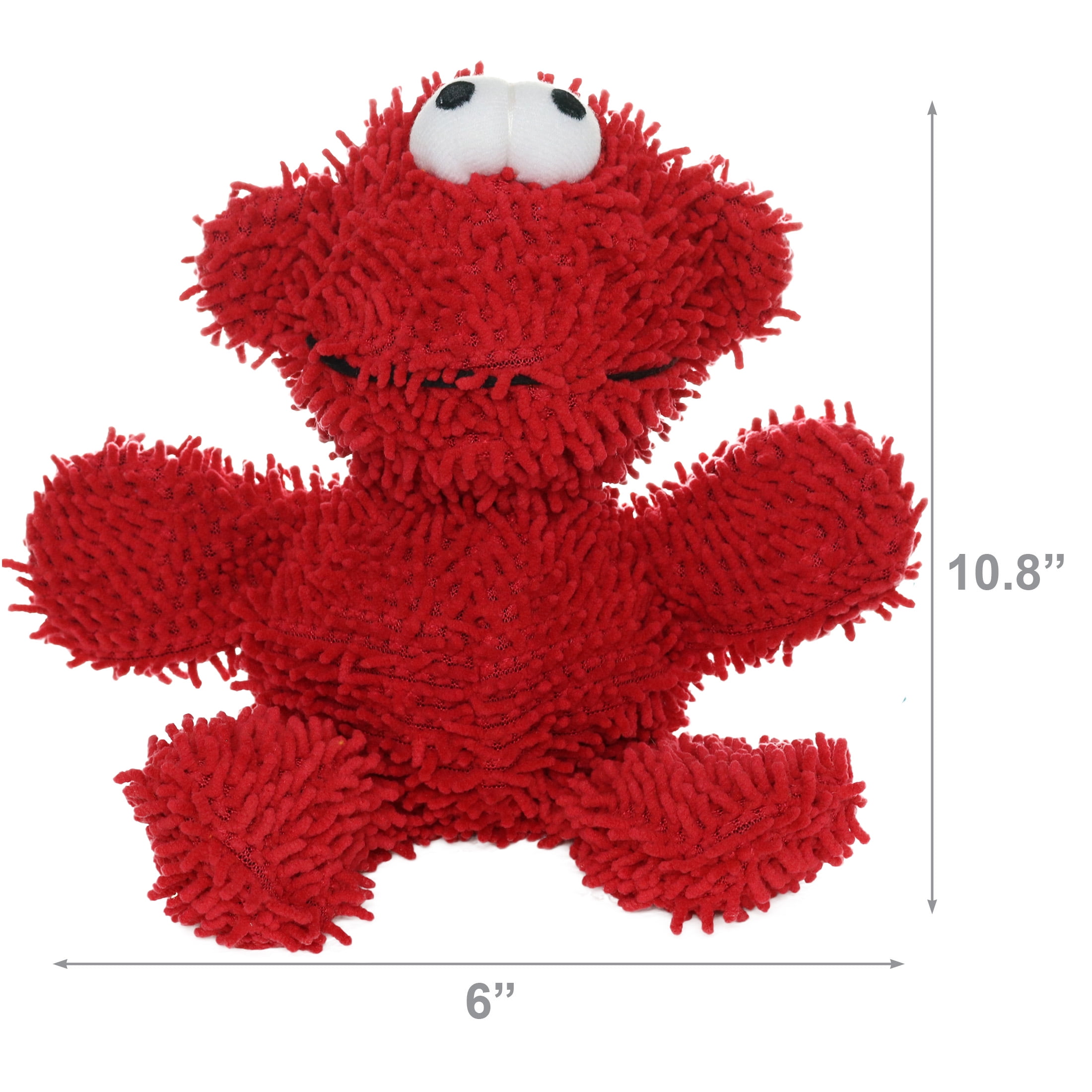 msmbadger 数量限定RED起毛 3ｘ3ｍｍBZセミドライ Lサイズ Mighty Microfiber Dog Toy Medium Monster Red Durable Plush Squeaky