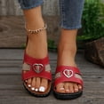 thumbnail image 2 of Bmisegm Women's Slope Heel Thick Bottom Rhinestone Large Size Slippers Sandals Womens Sandals Summer White 9, 2 of 5