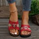 thumbnail image 2 of Bmisegm Women's Slope Heel Thick Bottom Rhinestone Large Size Slippers Sandals Womens Sandals Summer White 6.5, 2 of 5