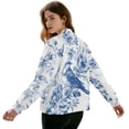 thumbnail image 3 of DISNIMO Birds Floral Printed Sweatshirts for Women Long Sleeve Jackets V Neck Outerwear Jacket Fall Winter Clothes, S, 3 of 7