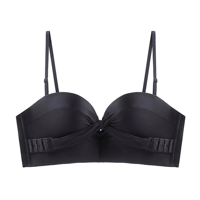 Clearance Sale 2025 Bra Front Button Breast Lifting Bra Apricot Strapless Backless Sticky Push Up Bras For Women
