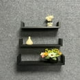 thumbnail image 2 of Abrihome Black Floating Wall Shelves 3-Tier, Home & Office Decor, 2 of 6