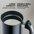 thumbnail image 6 of OVENTE Electric Milk Frother and Steamer, Automatic Hot and Cold Foam Maker for Coffee, Latte, Cappuccino or Macchiato, 500W Double-Wall Stainless Steel Milk Warmer with Auto Shutoff, Black FR3608B, 6 of 9
