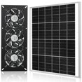 thumbnail image 1 of Fanspex Kit de 3 ventiladores solares de 25 W, ventilador de escape con panel solar para gallinero al aire libre, invernadero y cobertizo, entrada o escape de aire para refrigeración IP67, resistente, 1 of 8
