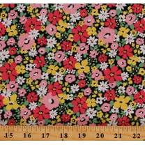 Cotton Flowers Spring Garden Springtime Bloom Sevenberry Cotton Fabric Print by the Yard (SB-6173D1-3PINK)