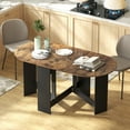 thumbnail image 2 of HOMCOM Foldable Dining Table, Oval Drop Leaf Table for Kitchen, Dining Room, 2 of 10