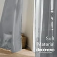 thumbnail image 2 of Deconovo Light Filtering Sheer Curtains Rod Pocket Voile Drape Curtains for Kitchen 52x54 inch Grey 2 Panels, 2 of 7