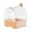 Orange, variant on Bunblic Parrot Bath Tub with Hooks Pet Bird Caged Bath Box Lovebirds Canary Cage Accessories Small Bird Cage Parrot Waters Shower Bowl White
