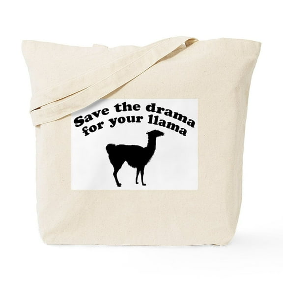 CafePress - Save The Drama For Your Llama Tote Bag - Unisex Canvas Tote Bag, Beige, 1-Piece