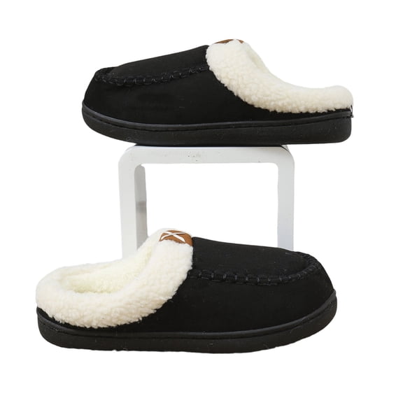 CHUMUD Women's Comfy Memory Foam Slip on Slippers Plush Fleece Lined House Shoes with Luxury Fuzzy Fur Collar Indoor Outdoor