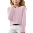 thumbnail image 2 of Spazoro Kids Girls Boys Sweaters, Crew Neck Thickening Long Sleeve Casual Warm Shirts for Child Girls Pink Size 8-9T, 2 of 7