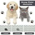 thumbnail image 3 of Dog Food Mats for Floors Waterproof, Dog Cat Water Bowl Mats Pet Feeding Absorbent Mat Dog Cat Pet Placemats for Food and Water Bohemia Tropical Leaves 12 * 20 inch, 3 of 4