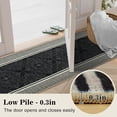 thumbnail image 4 of TUKDAK Modern Bordered Runner Rug 2x6 for Hallway, Black Washable Non Slip Striped Moroccan Kitchen Rug Runner, Soft Low Pile Soft Geometric Floor Carpet for Entryway Bathroom Larundry Room, 4 of 8