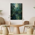 thumbnail image 2 of AVOI Vintage Abstract Landscape Oil Painting Farmhouse Aesthetic Wall Decor Modern Landscape Picture Texture Pool Rustic Impressionism Wall Art Dark Green Frame: 12x12in, 2 of 4