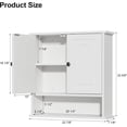 thumbnail image 2 of Bathroom Medicine Cabinet,2 Doors White Bathroom Wall Cabinet with Arched,Over Toilet Storage Cabinet for Laundry Room/Kitchen/Living Room,Surface Mount Medicine Cabinets 23x24, 2 of 14