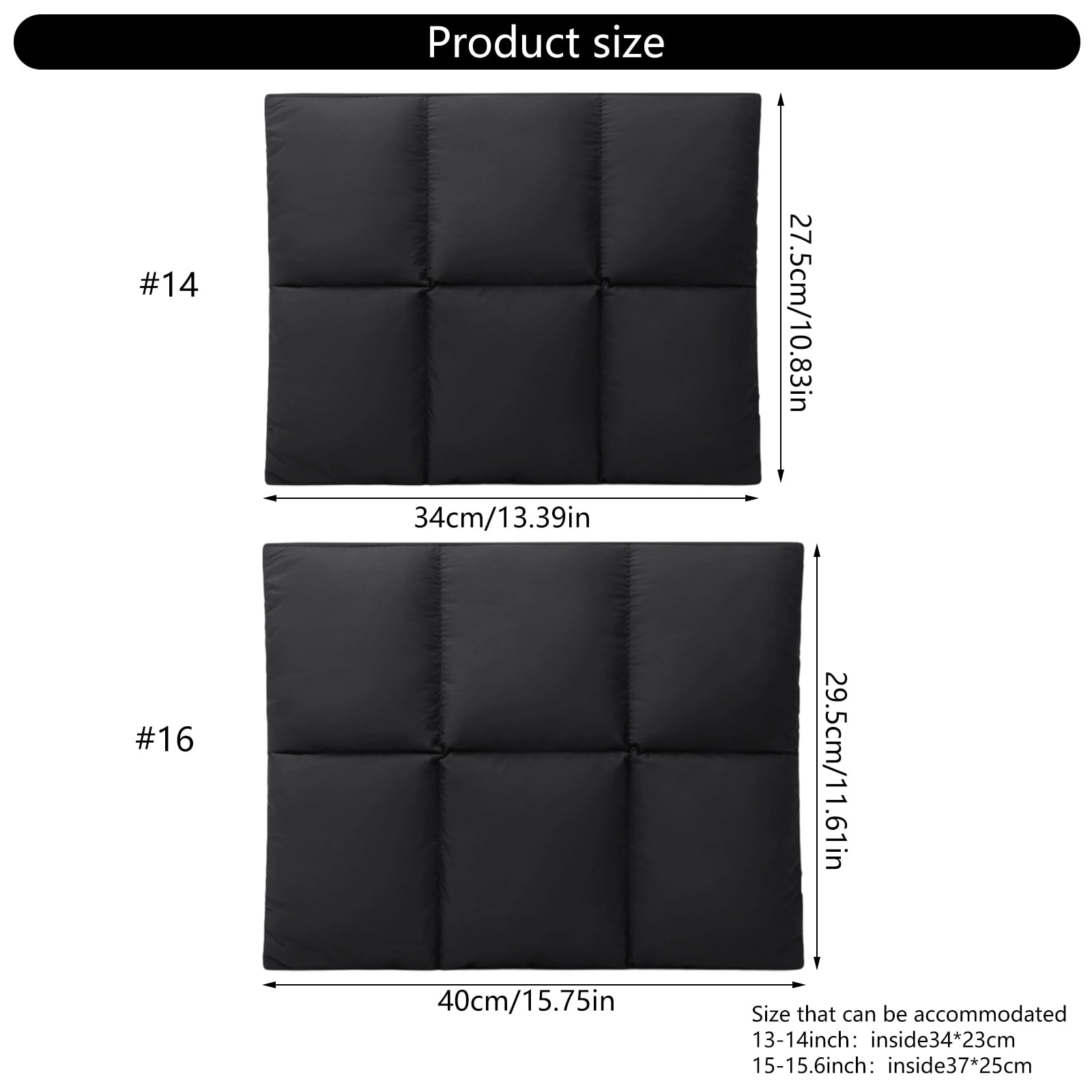 Laptop Case Shockproof Soft Interior Cotton Protective Case for 13inch/15.6inch Laptop Accessories