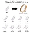 thumbnail image 2 of 5 Set 8Pcs 8 Sizes Plastic Invisible Ring Size Adjuster Fit 1~10mm Width Rings Clear 18~20x4~11.5x3mm 8pcs/setDIY, 2 of 6