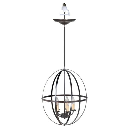 Instant Pendant Recessed 5 Light Chandelier Conversion Kit Brushed Instant Pendant Recessed 5 Light Chandelier Conversion Kit Brushed Bronze With Cage Shade Com