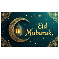 thumbnail image 2 of Eid Mubarak Banner Ramadan Celebration Moon Starry Night Decor Backdrop Party Muslim Festive Decorations Photography Props Background, 2 of 7