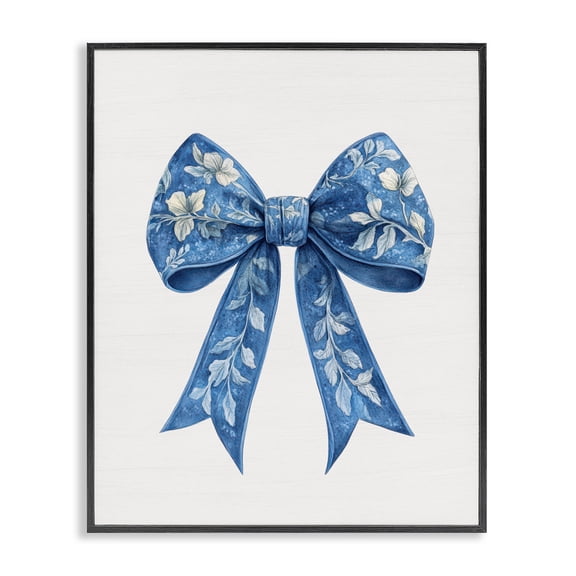 Intricate Florals Ribbon Black Framed Giclee Art, design by Lettered and Lined