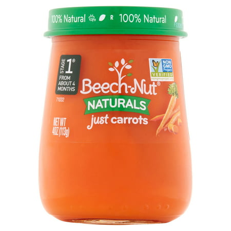 Beech-Nut Naturals Just Carrots Stage 1 from About 4 Months, 4 oz, 10 (Best Fruits And Vegetables For Toddlers)