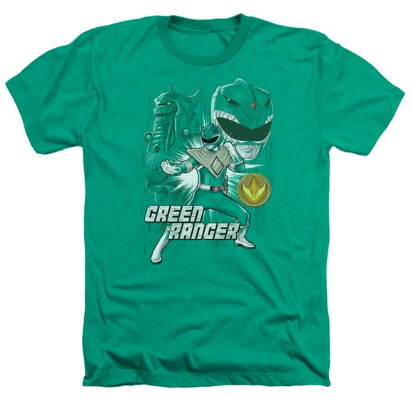 Power Rangers - Green Ranger - Heather Short Sleeve Shirt - Large