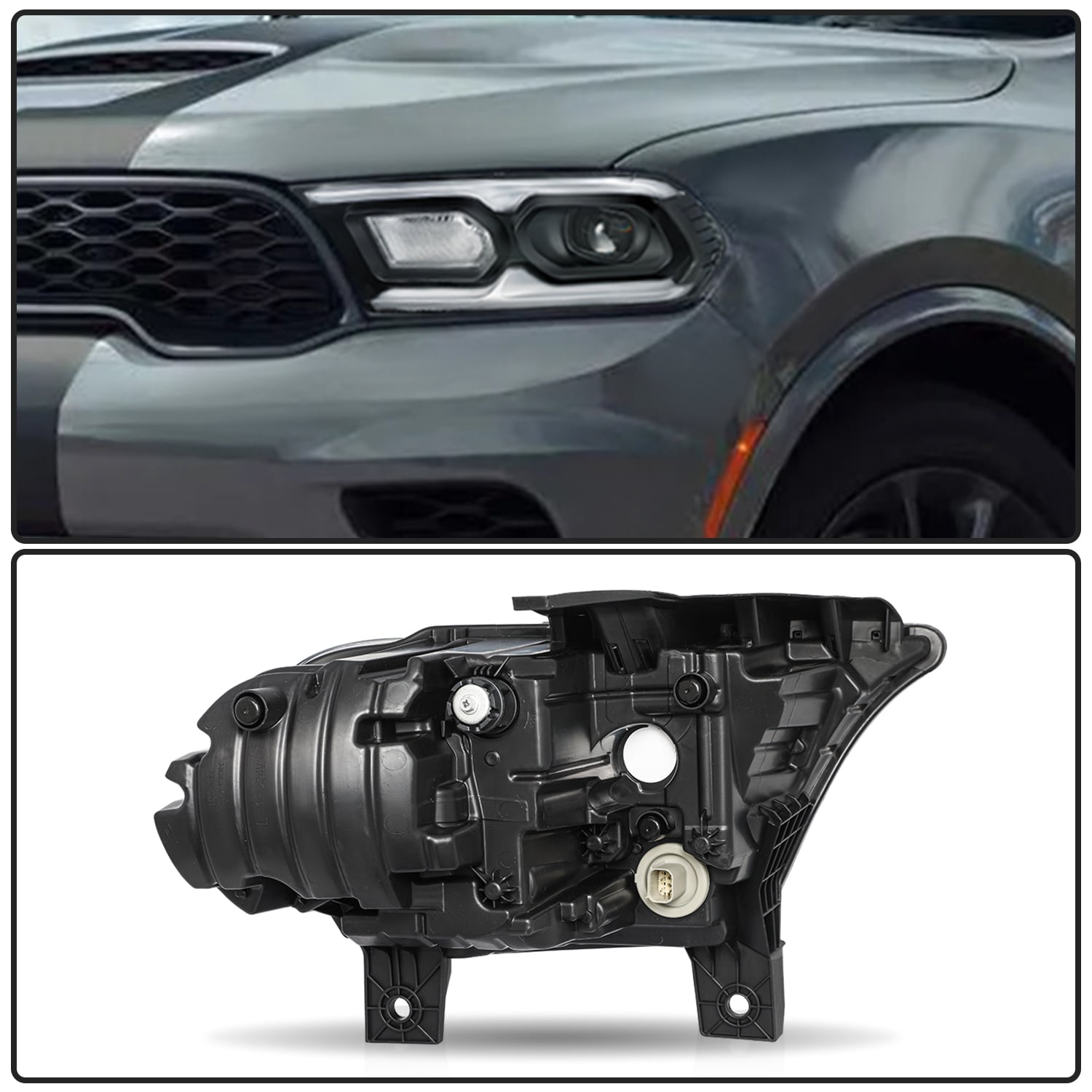 Driver Side For 2021-2024 Dodge Durango Halogen Turn Signal W/LED Headlights