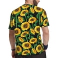 thumbnail image 2 of Wukai Sunflower 1 Print Men's Short-Sleeved Mesh T-Shirt,Quick-Dry Short Sleeve Workout T-Shirt-X-Small, 2 of 8