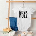 thumbnail image 4 of Boys Rule Boymom Humor Cute New Son Bodysuit Jumper Boys Infant Baby Brisco Brands 18M, 4 of 6