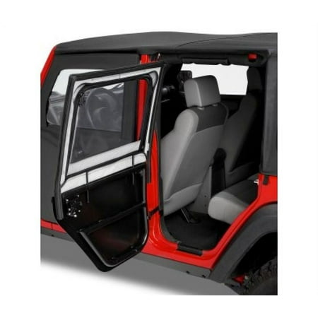 Bestop - 51806-17 - HighRock 4x4 Element Upper Fabric Half Doors Fits select: 2015-2018 JEEP WRANGLER UNLIMITED, 2012-2014 JEEP WRANGLER