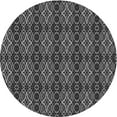 thumbnail image 1 of Ahgly Company Machine Washable Indoor Round Transitional Charcoal Black Area Rugs, 3' Round, 1 of 7