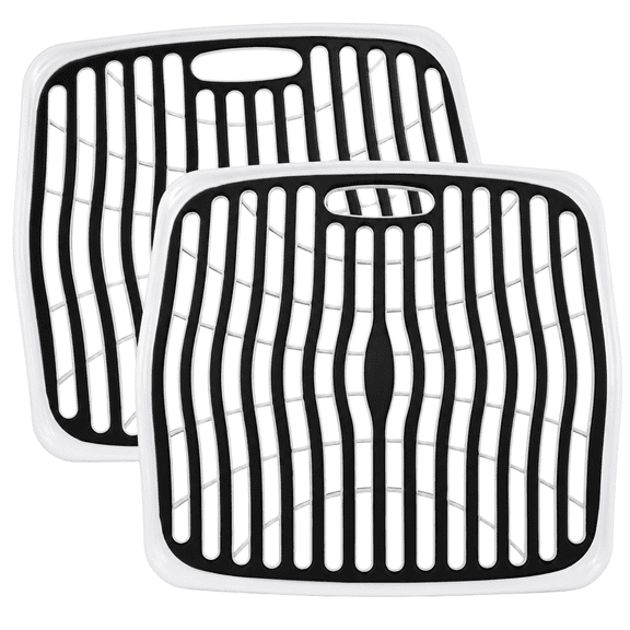 Dependable Industries Sink Protector Mats Black 2 Pack 12.5 x 11.25 in