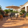 thumbnail image 5 of Sala Exterior Para Jardín Terraza Patio 4 Piezas Con Mesa De Vidrio negro, 5 of 5