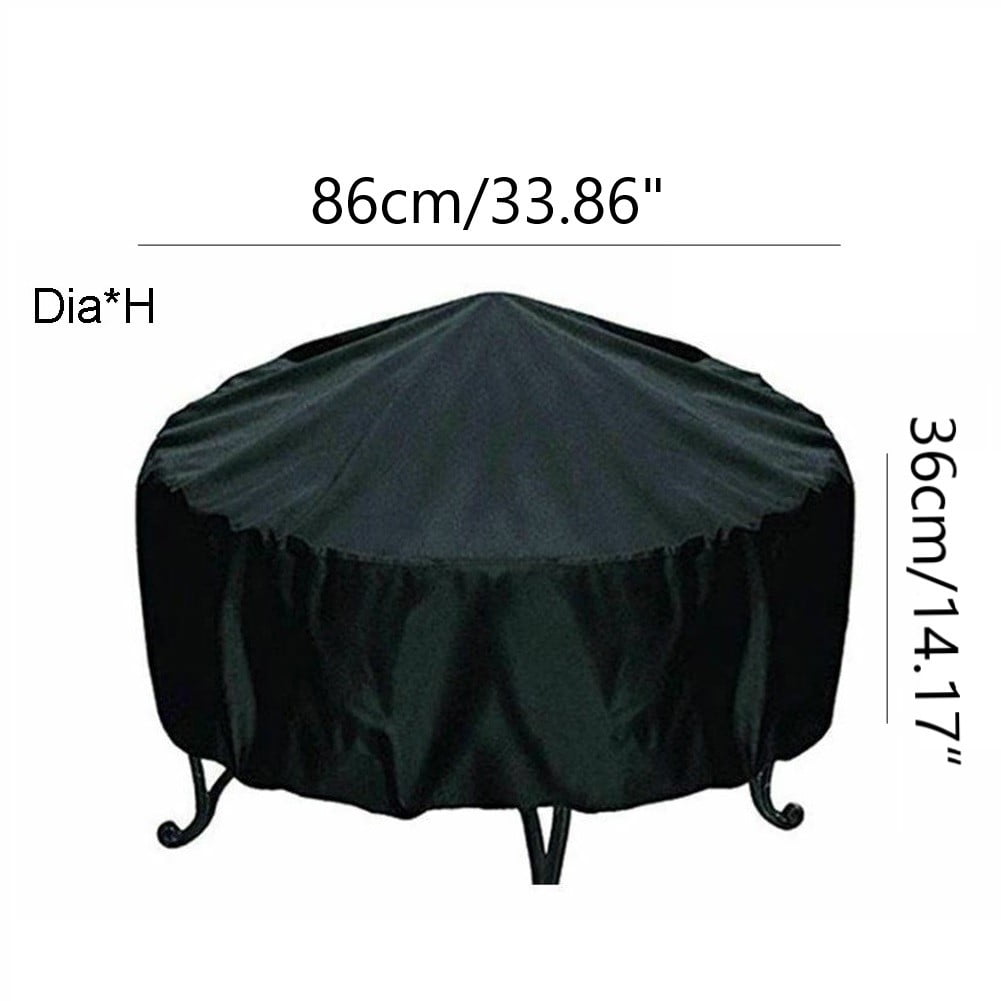 Fule Fire Pit Cover 34 Inch, Round Fire Bowl Cover Heavy Duty Waterproof, Outdoor Firepit Table