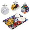 thumbnail image 4 of Dish Drying Mat Kitchen Counter Whimsical Flowers Dishes Drainer Pad Absorbent Microfiber Reversible 16"x18", 4 of 7