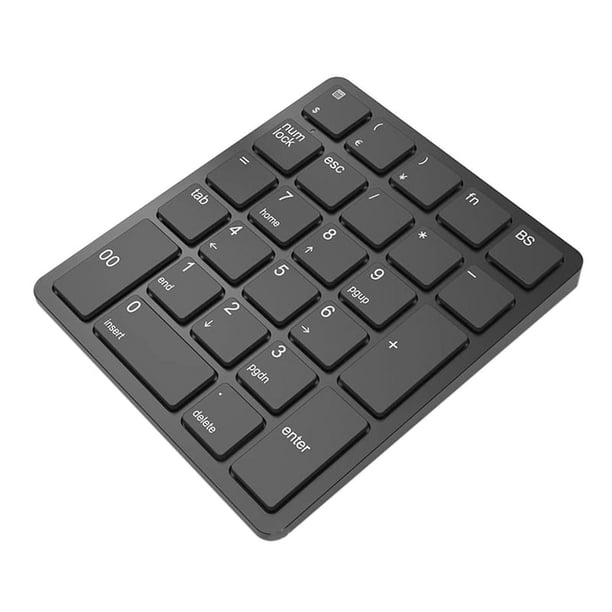 Teclado NuméRico InaláMbrico de 2,4 GHz, Recargable, para Ordenadores PortáTiles, Color Negro
