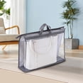 thumbnail image 3 of Dust Bags for Handbags, Clear Handbag Storage 5 Sizes Handbag Organizers for Closets Hand Bag Dust Cover Purse Protector Bag with Zipper and Handles, 3 of 6