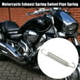 thumbnail image 2 of 2 Set Motorcycles Exhaust Pipe Spring 80mm 3.15" Stainless Steel Exhaust Pipe Spring Hook Silver Tone, 2 of 6