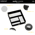 thumbnail image 4 of madesmart Classic 4 Compartment Drawer Organizer with Soft Grip Lining, Carbon, 4 of 8