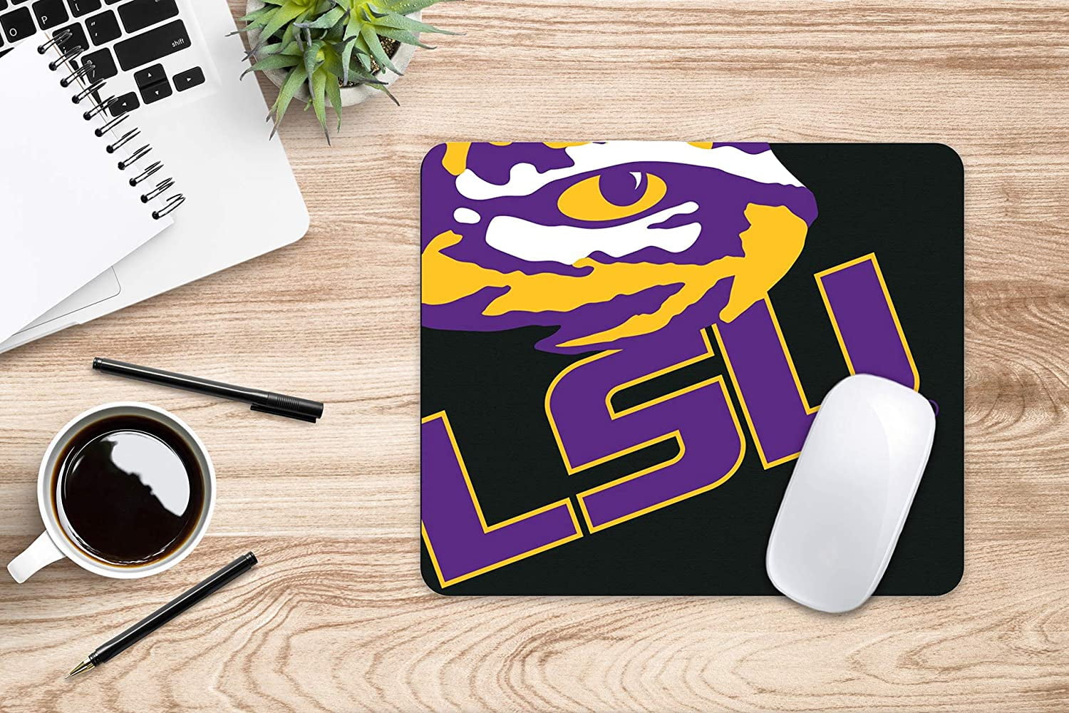 Louisiana State University Black Mouse Pad, Cropped