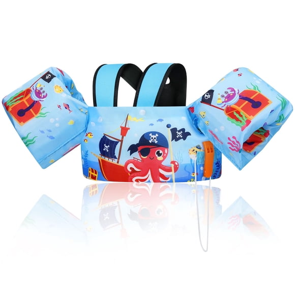 Brazalete para nadar MoKo para niños 9-23-18-23 kg Pulpo Azul