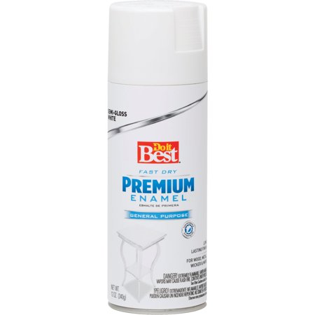 1 Pc Do It Best Premium Enamel 12 Oz. Semi-Gloss Spray Paint, White