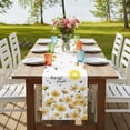 thumbnail image 4 of Table Runners 90 Inches Long Dress Scarves, Yellow Flowers Farmhouse Coffee/Dining/Kitchen Table Runner for Living Room, Elegant Spring Floral Butterflies 13x90 Inch, 4 of 9